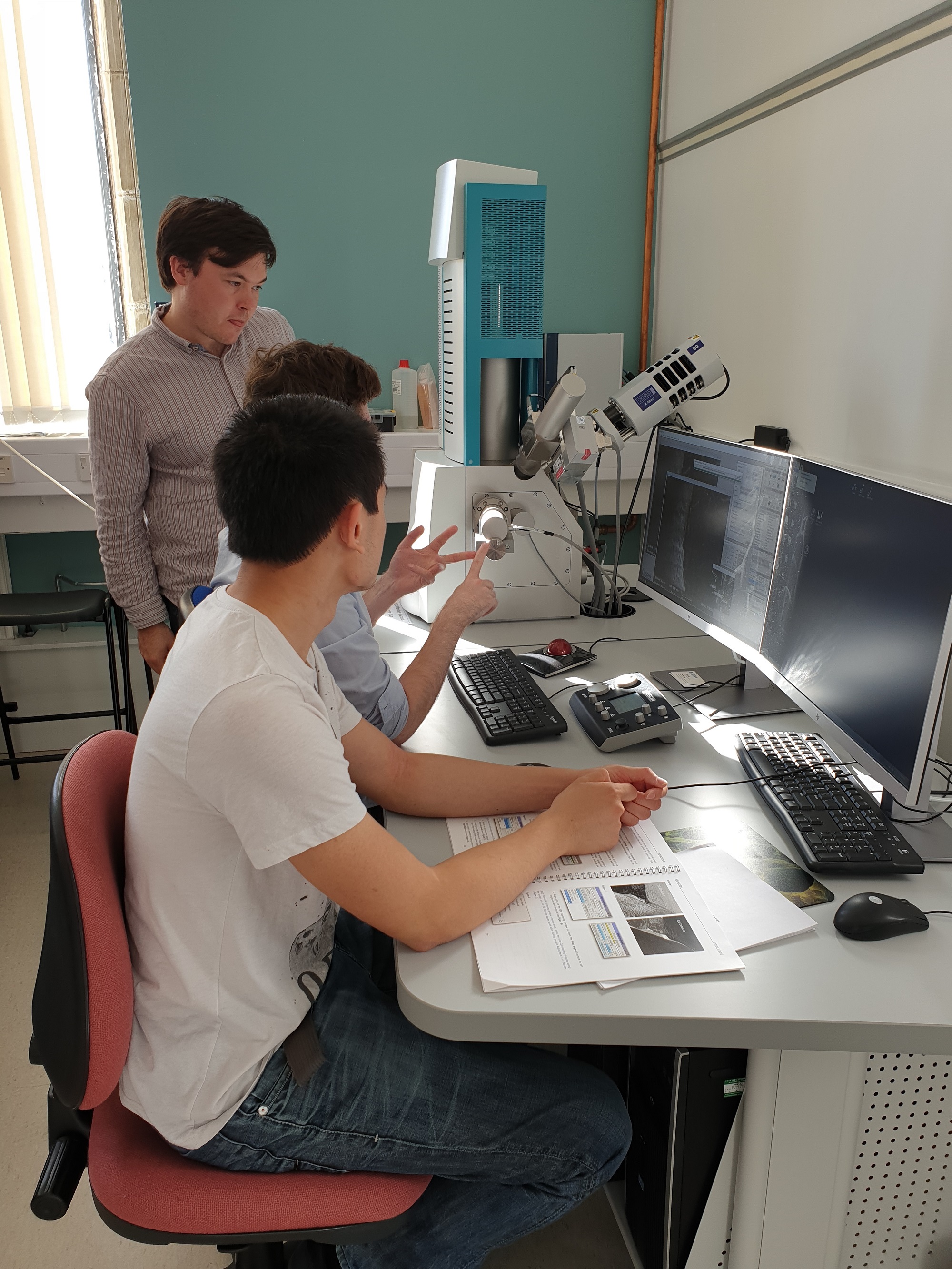 Students using the new SEM